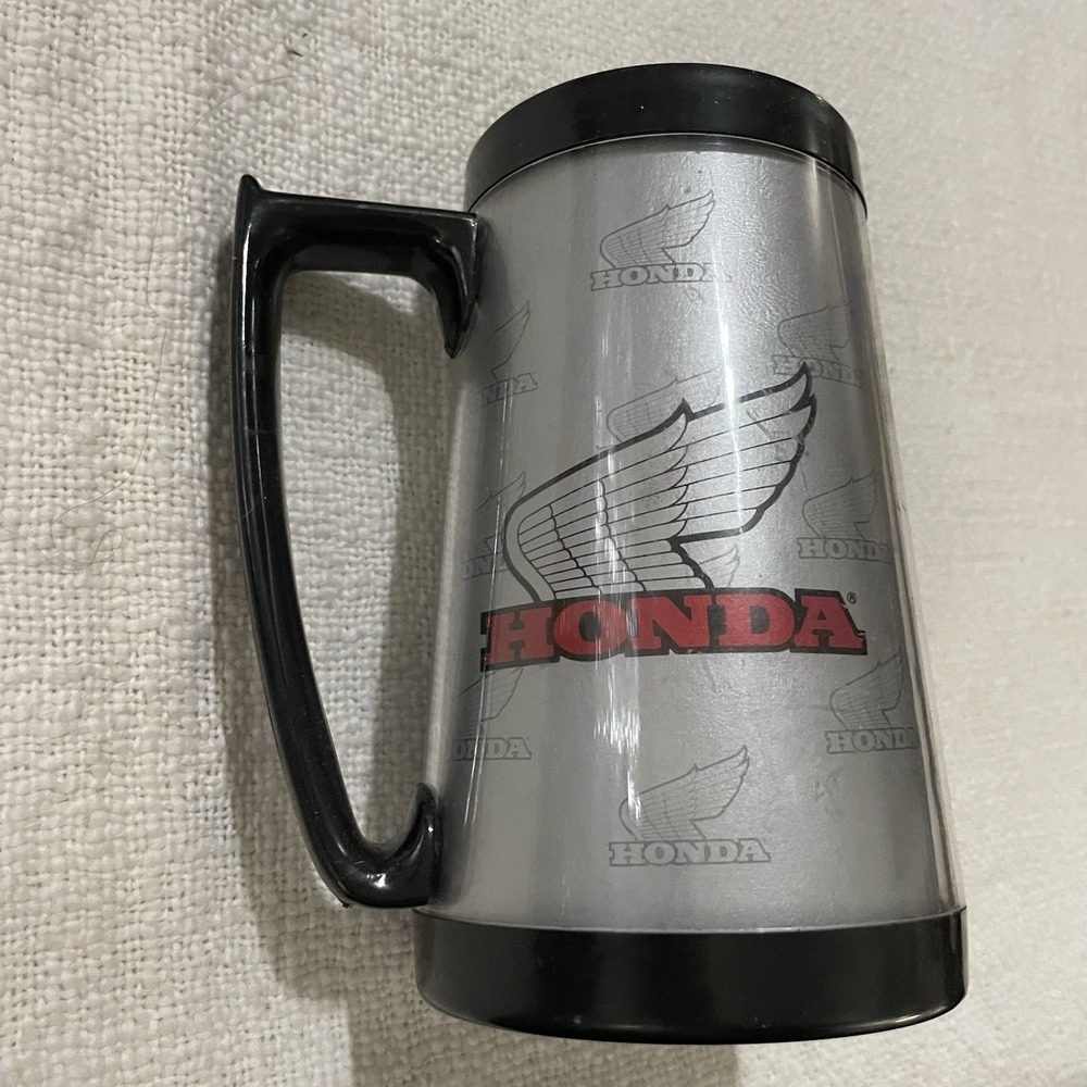 Retro VTG Honda Wing Silver Racing  Eagle Made in USA‎  Hot or Cold Drink
